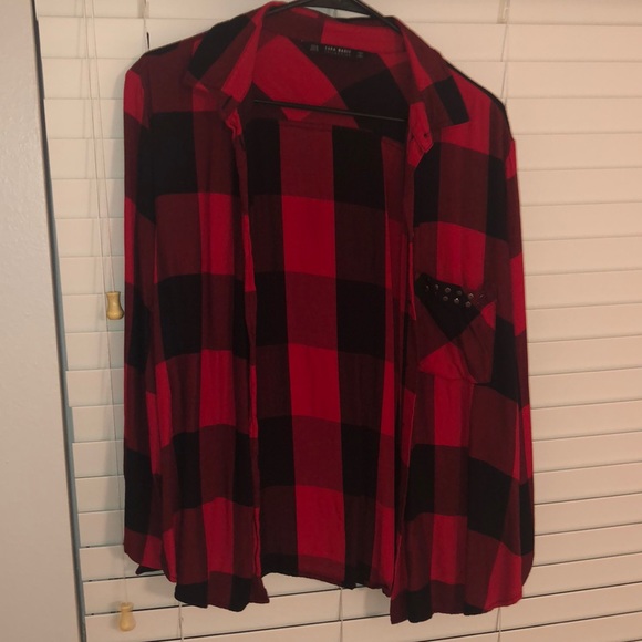 Zara | Tops | Zara Plaid Shirt | Poshmark